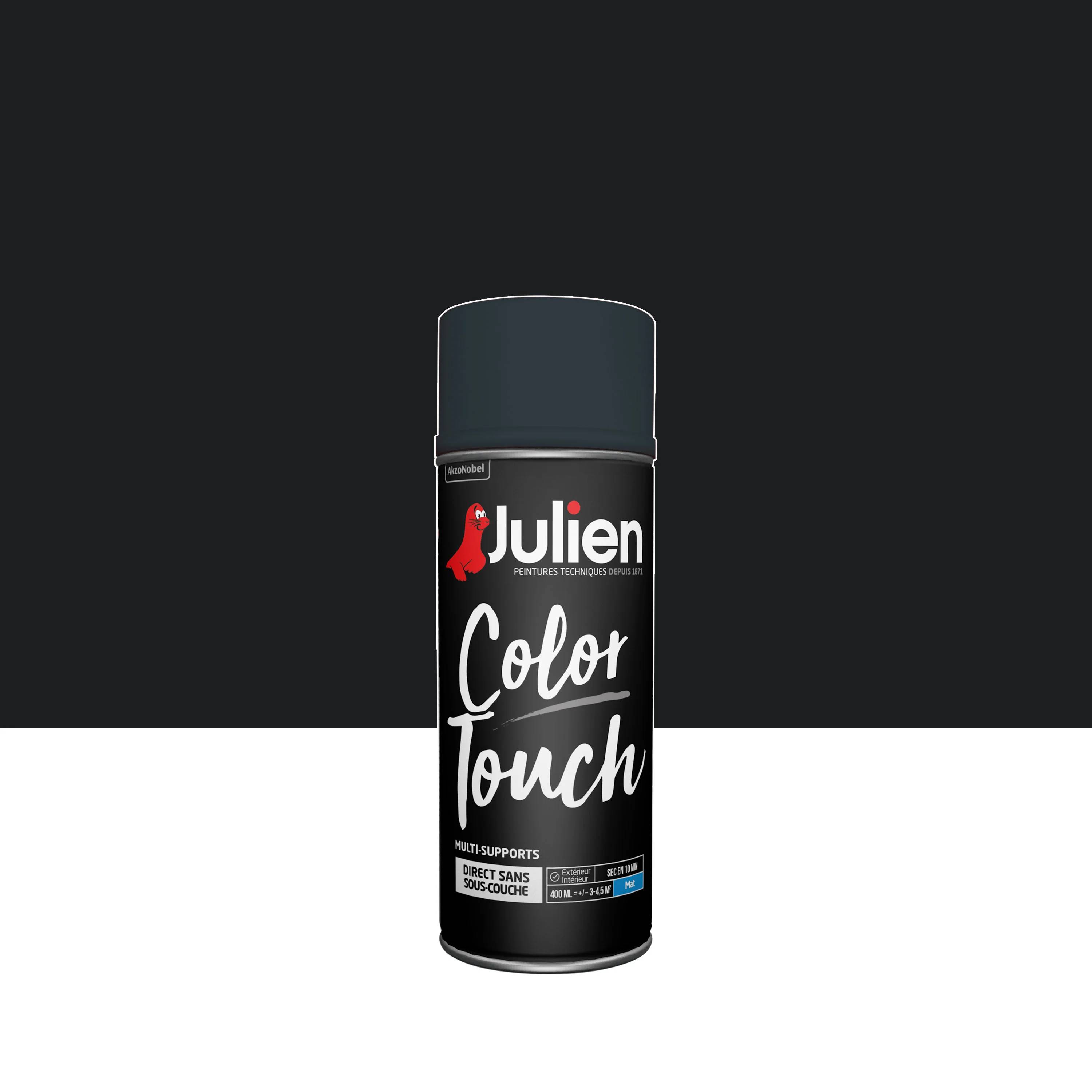 Peinture Aérosol Multi-supports Mat Noir 400 ml - JULIEN - Image 1