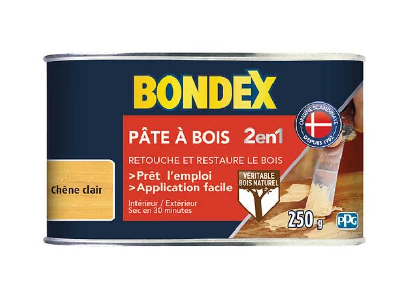 Pâte à bois rebouche et restaure 2en1 chêne clair 250g – BONDEX - Image 2