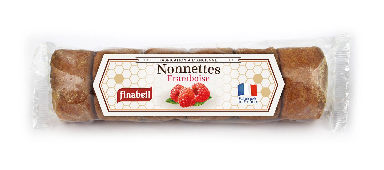 Finabeil - Nonnettes fourrées framboise 200 g  - Finabeil