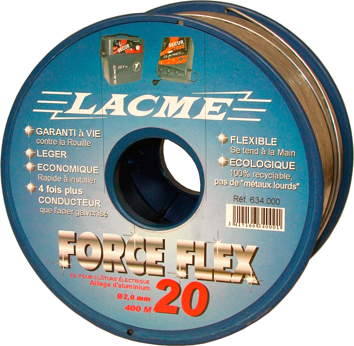 Lacme - FORCEFLEX 20,  mono brin Ø2 mm, Bobine 400 m - Image 3