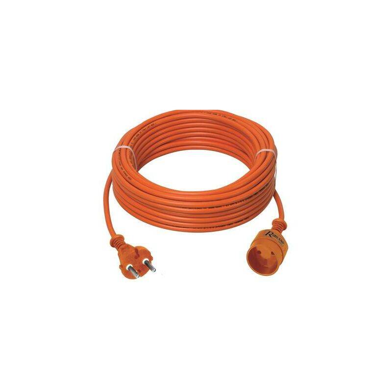 Prolongateur électrique jardin câble HO5VV-F 2G1.5 orange L.20 m - Ribimex - Image 3