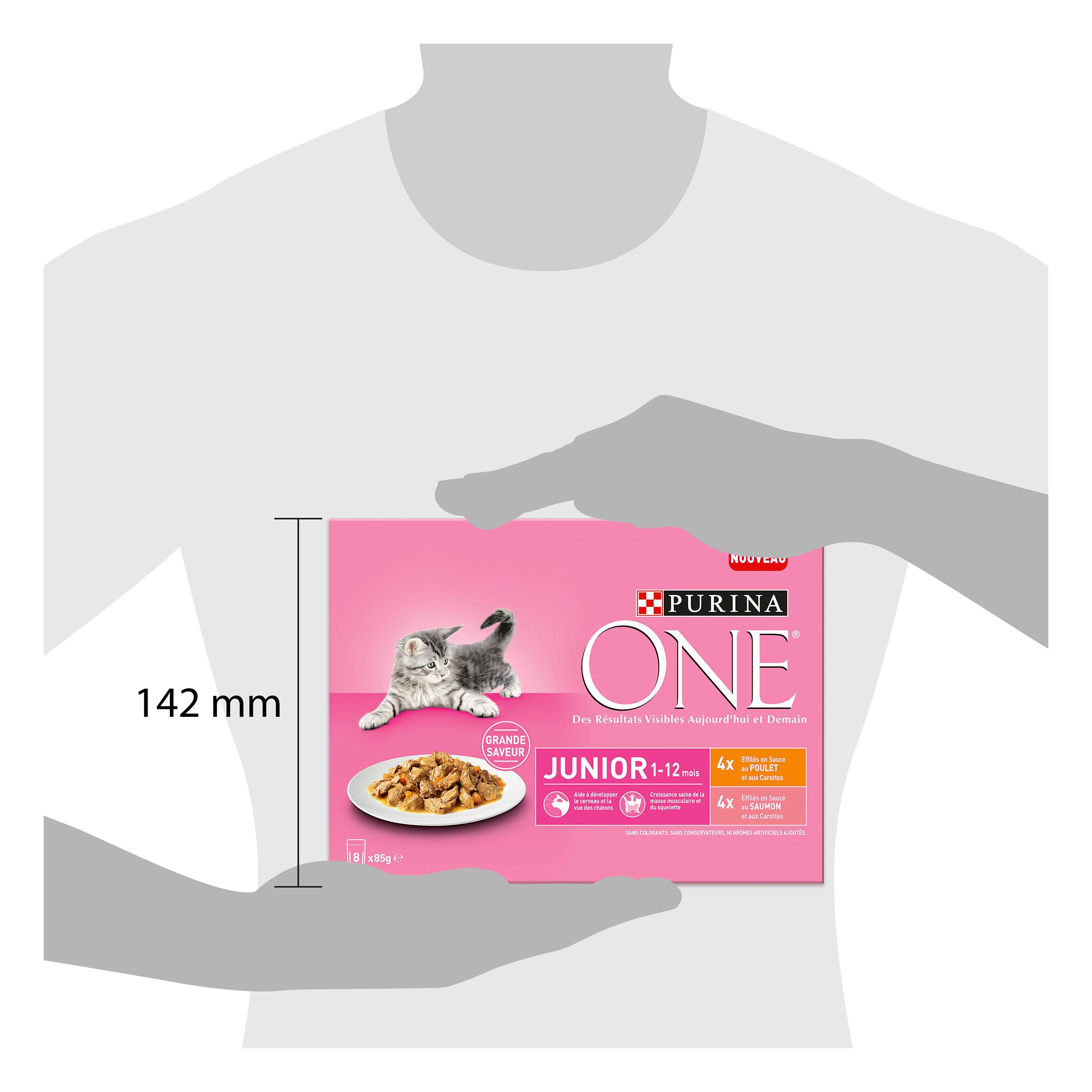 Purina One - Effilés sauce chat Junior Poulet Saumon 8x85g - PURINA ONE - Image 5