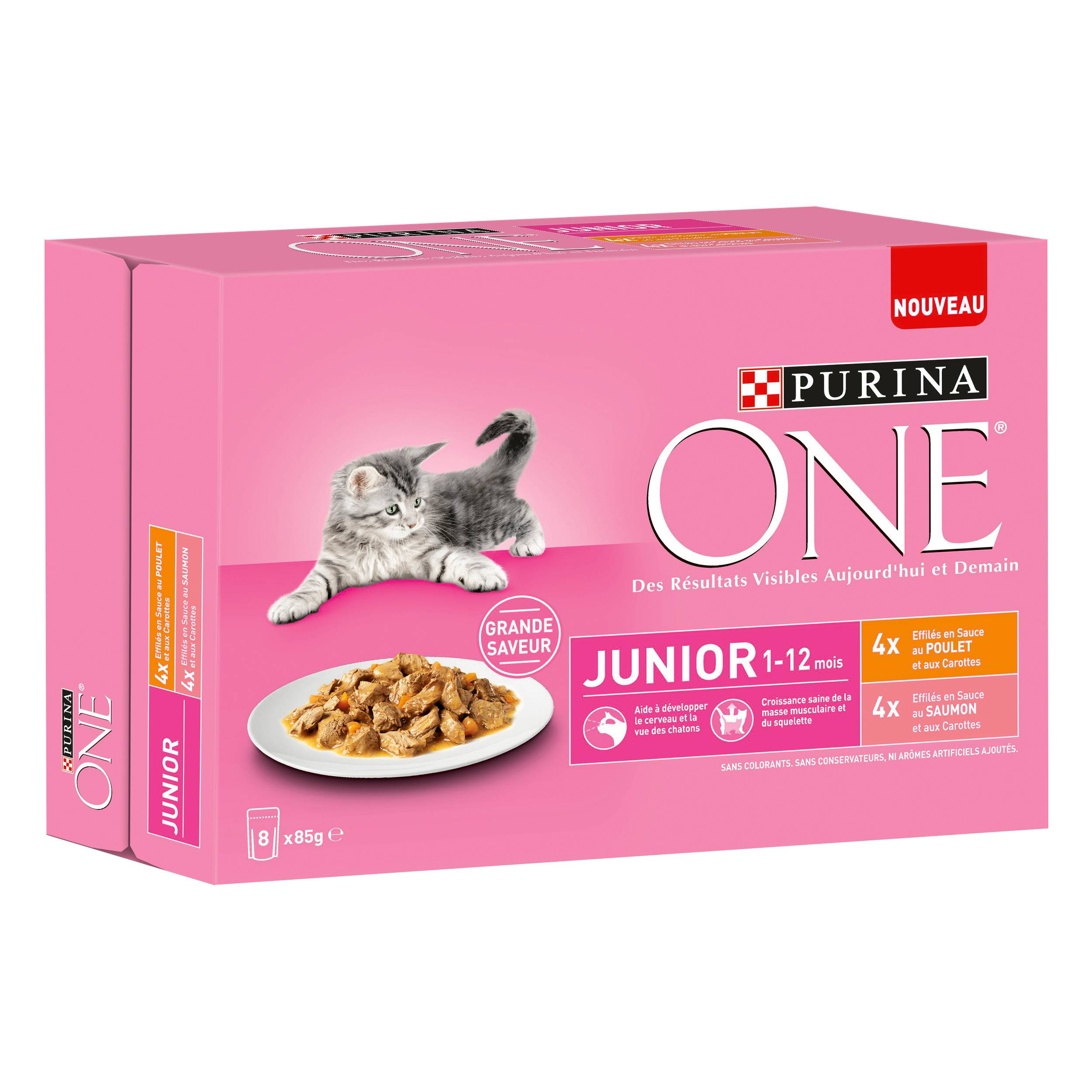 Purina One - Effilés sauce chat Junior Poulet Saumon 8x85g - PURINA ONE - Image 11