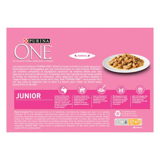 Purina One - Effilés sauce chat Junior Poulet Saumon 8x85g - PURINA ONE - Image 10
