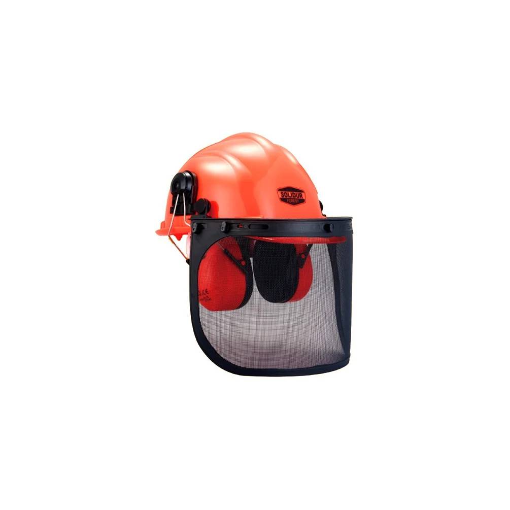 Solidur - Casque forestier complet pour utilisateurs de scie à chaine orange taille unique - Solidur - Image 3