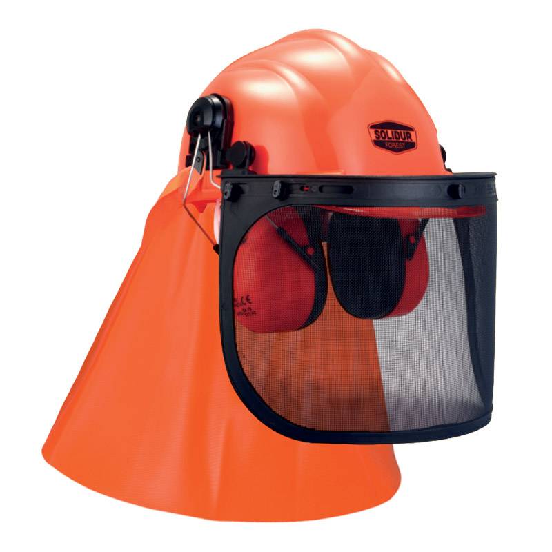 Solidur - Casque forestier complet pour utilisateurs de scie à chaine orange taille unique - Solidur - Image 2