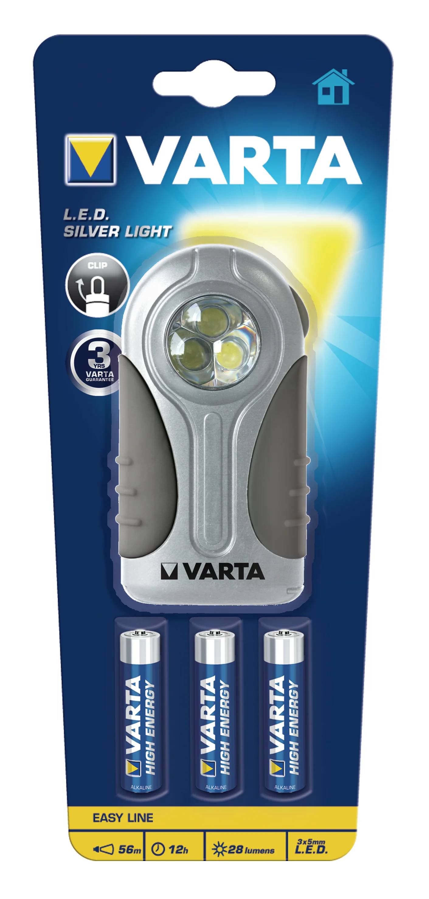 Lampe torche LED Silver Light 3 AAA incluses VARTA - Image 3