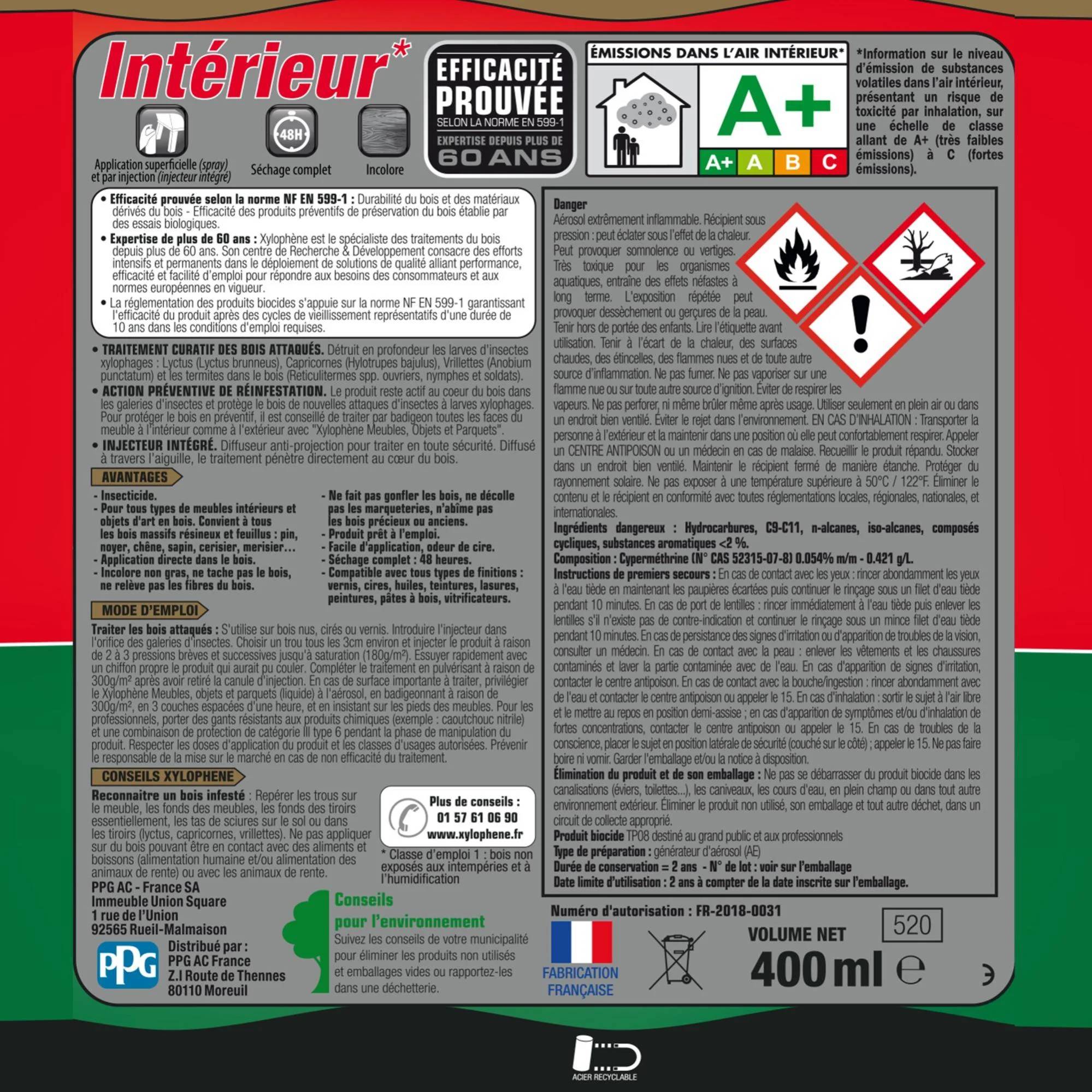 Traitement anti-insectes bois - XYLOPHENE - Image 5