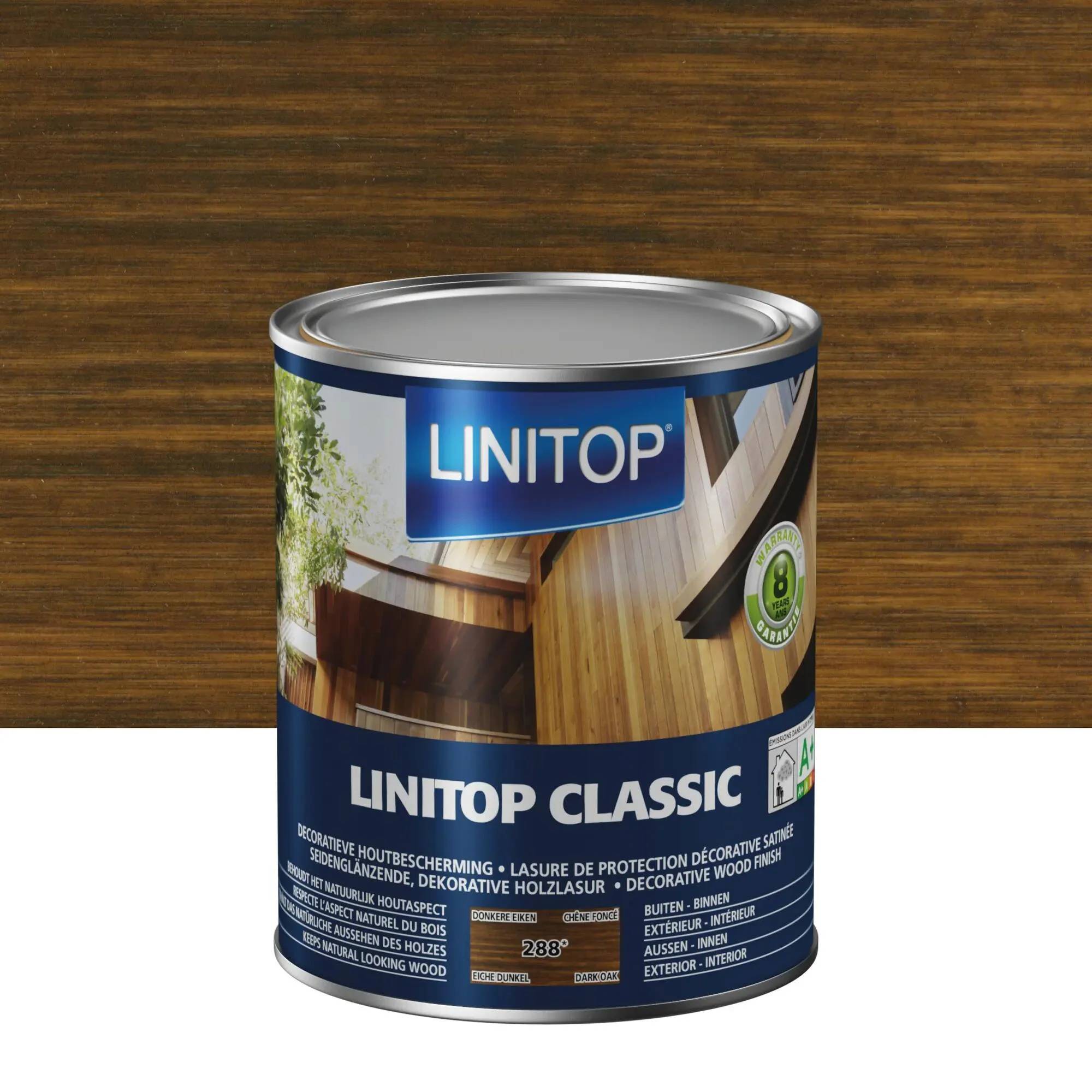 Lasure mate satin chêne foncé 1 l – LINITOP - Image 2