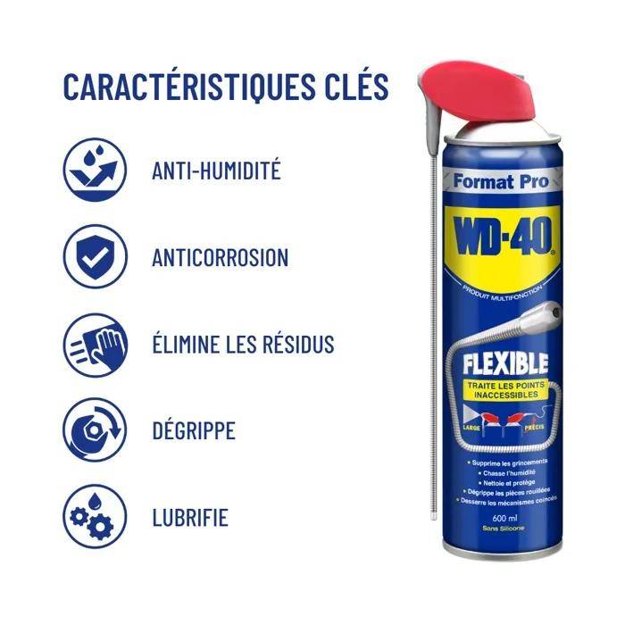 Dégrippant flexible aérosol ambre clair 600 ml modèle 33448 - Wd40 - Image 2