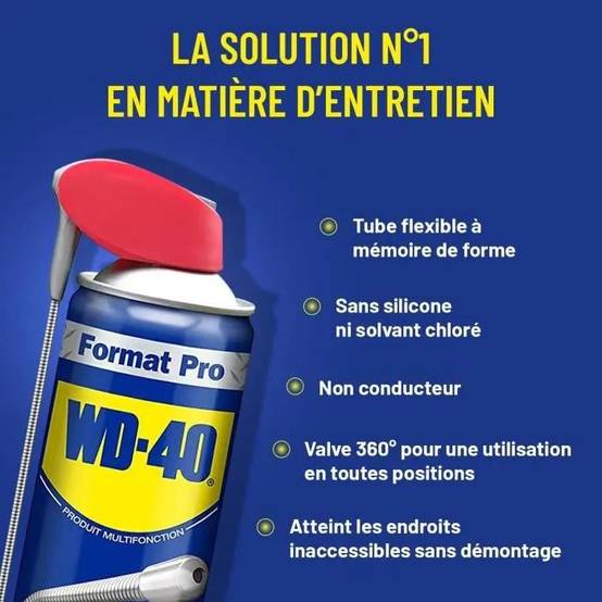 Dégrippant flexible aérosol ambre clair 600 ml modèle 33448 - Wd40 - Image 3