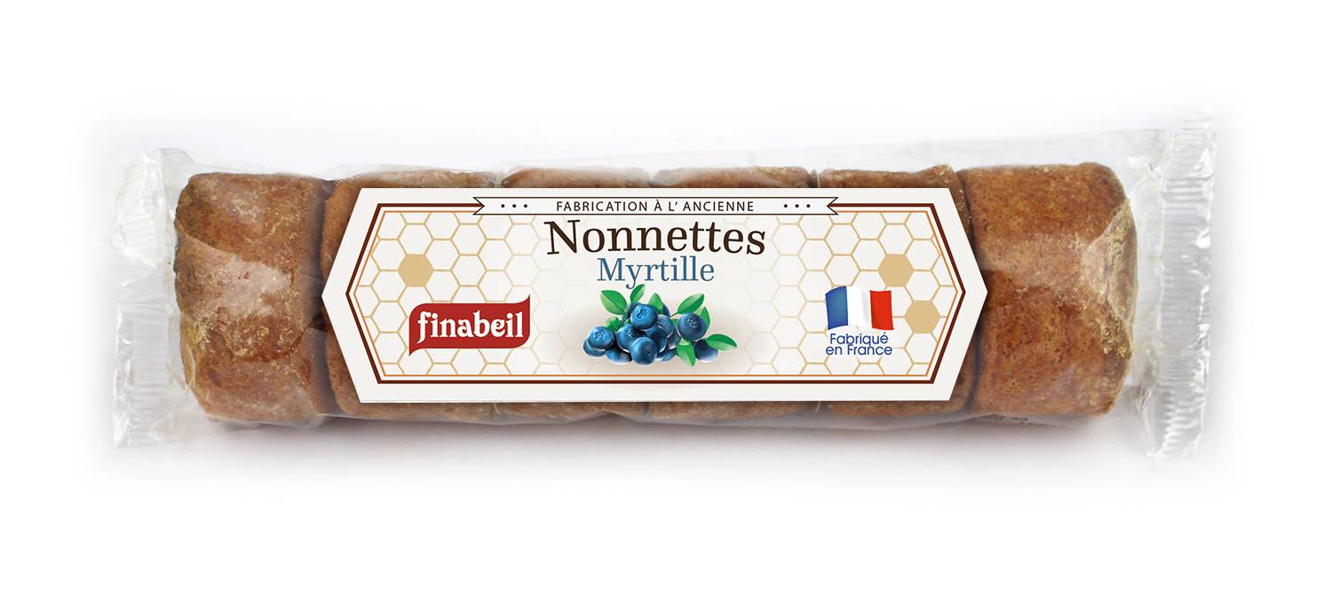 Finabeil - Nonnettes fourrées myrtille 200 g - Finabeil