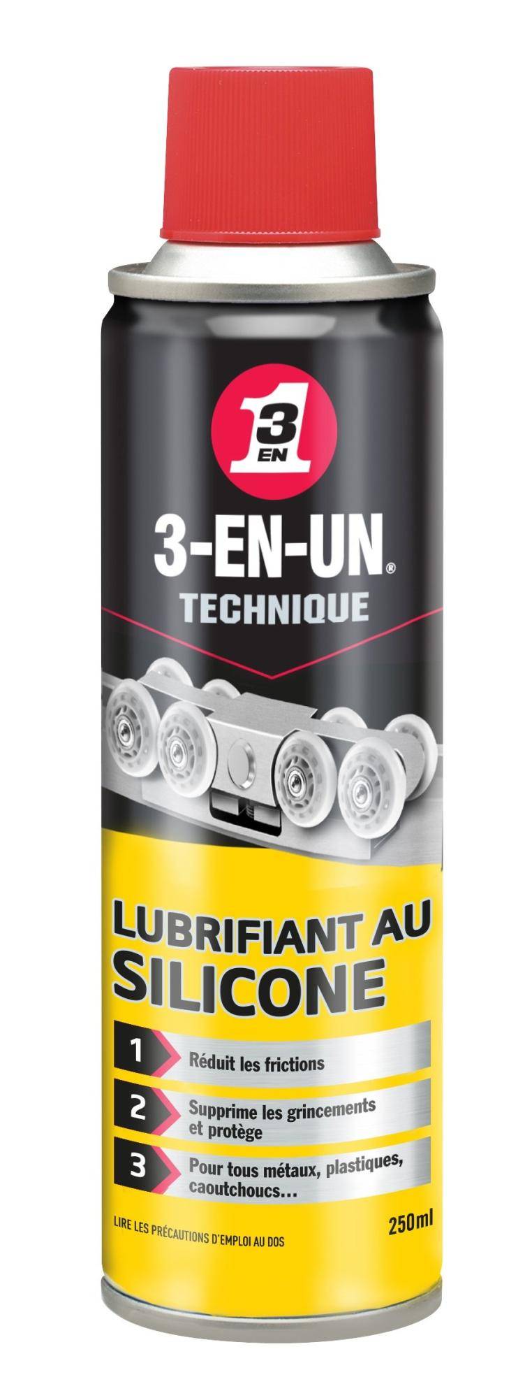 Lubrifiant silicone aérosol 250 ml - 3-EN-UN - Image 2
