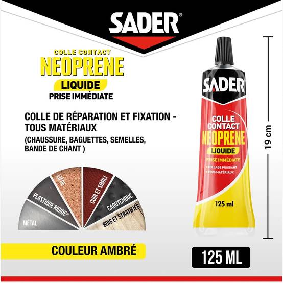 Colle Néoprène Liquide Multi-usages 125 ml - SADER - Image 4