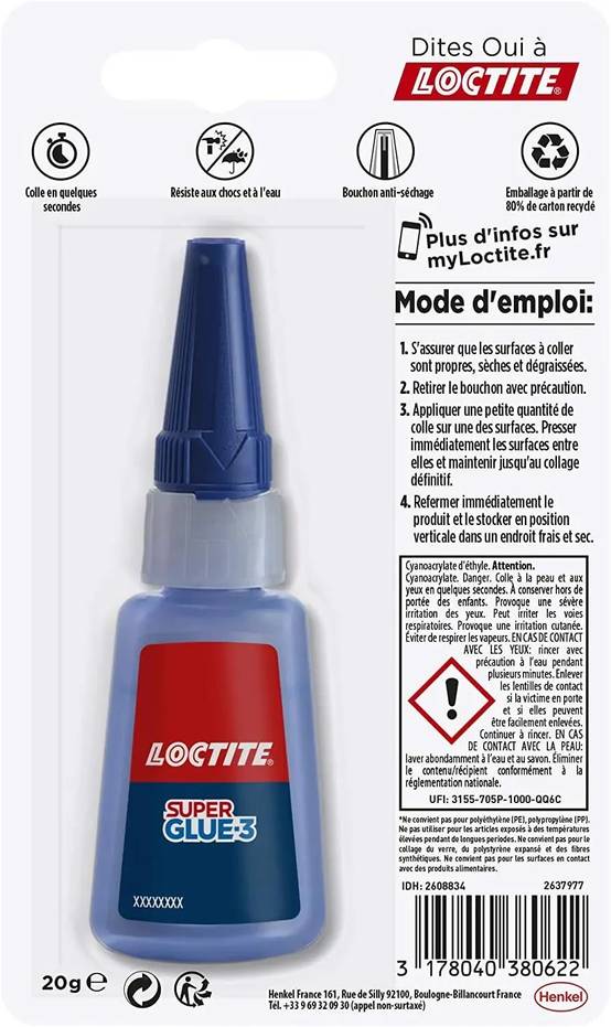 Colle instantanée LOCTITE Super Glue-3 XXL liquide 20 g - Image 6