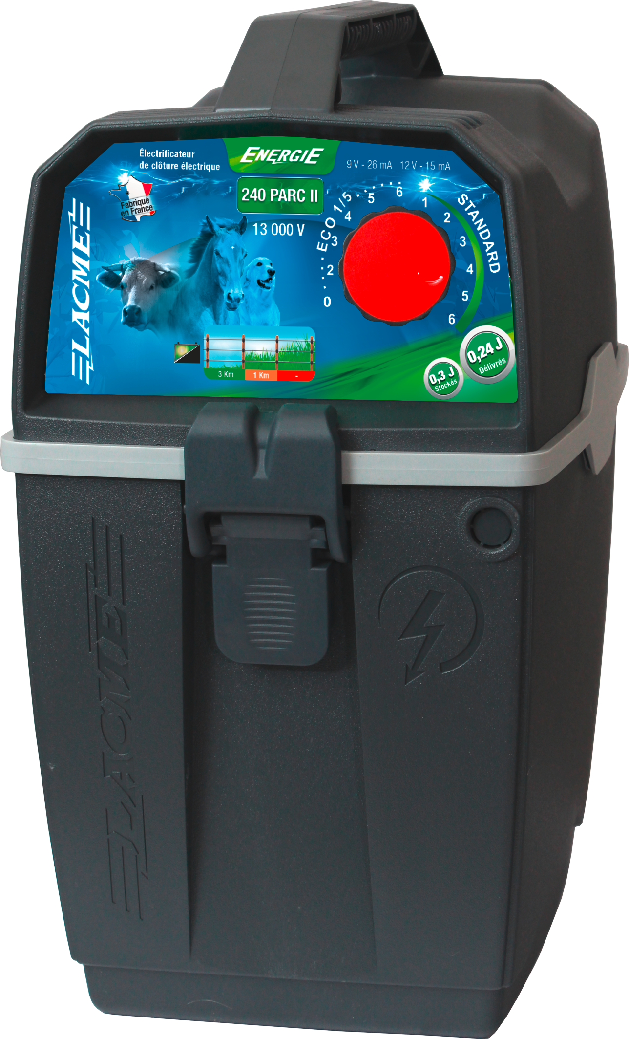 Lacme - Electrificateur autonome Energie 240 Parc II, 13000 V, 0,24 J. - Image 2