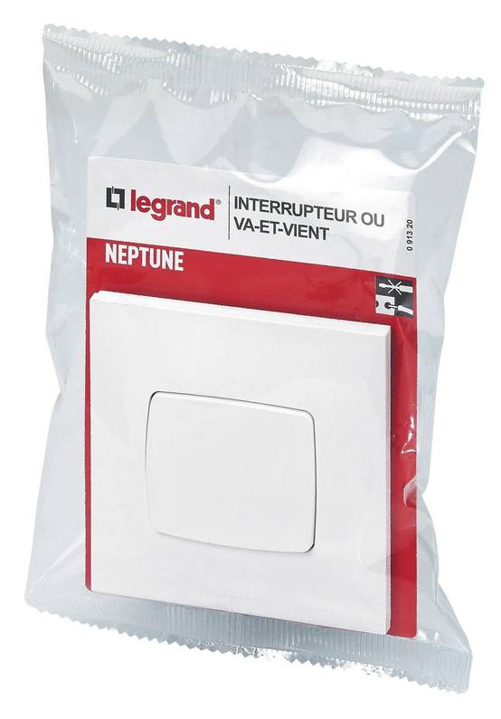 Interrupteur va-et-vient Blanc 10A complet Neptune - LEGRAND - Image 4