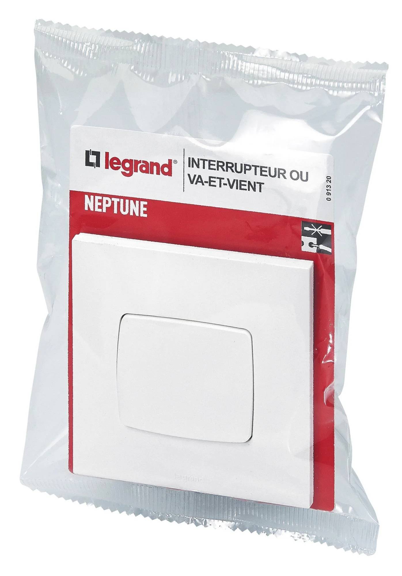 Interrupteur va-et-vient Blanc 10A complet Neptune - LEGRAND - Image 4