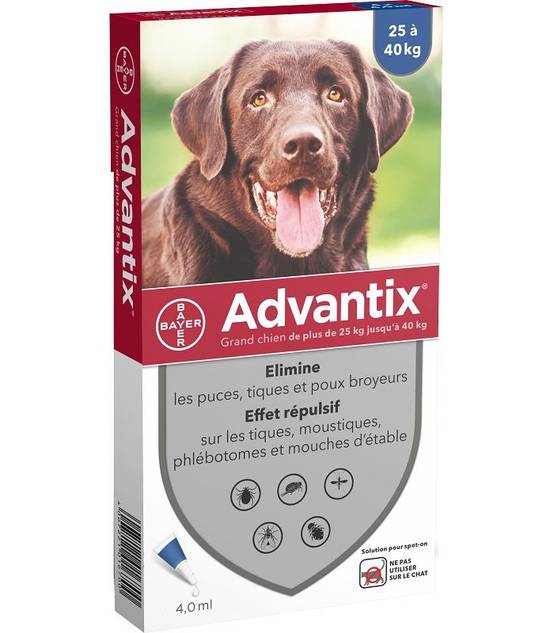 Advantix - Traitement antiparasitaire grand chien 4 pipettes - Image 1