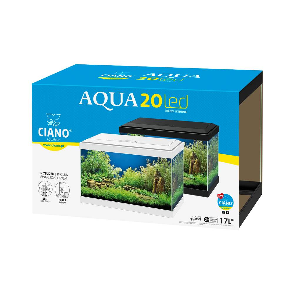 Aquarium Aqua 20 Light Blanc L.40 x l.20 x H.26 cm - CIANO - Image 3
