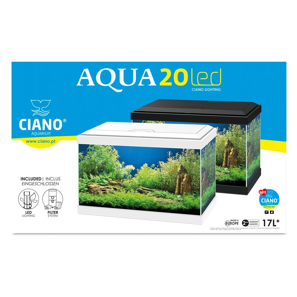 Aquarium Aqua 20 Light Blanc L.40 x l.20 x H.26 cm - CIANO - Image 7
