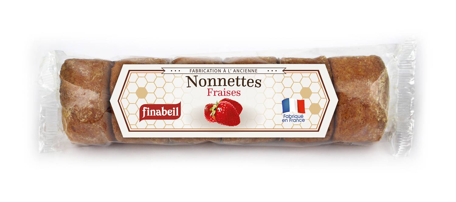 Finabeil - Nonnettes fourrées fraise 200 g - Finabeil