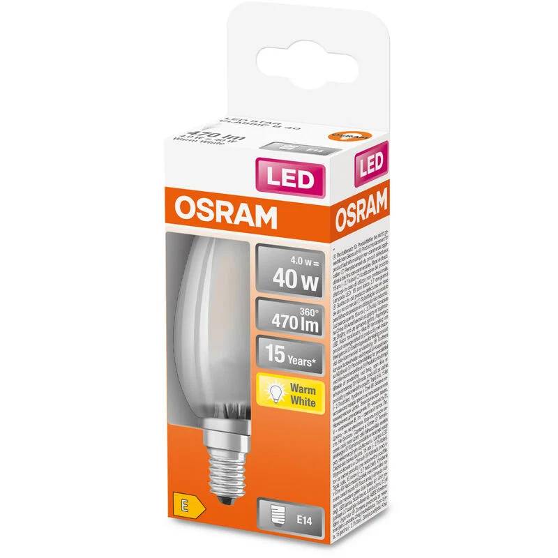 Ampoule LED Flamme Verre Dépoli Blanc Chaud E14 4 W – OSRAM - Image 4