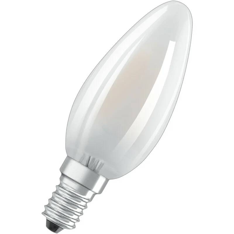 Ampoule LED Flamme Verre Dépoli Blanc Chaud E14 4 W – OSRAM - Image 1