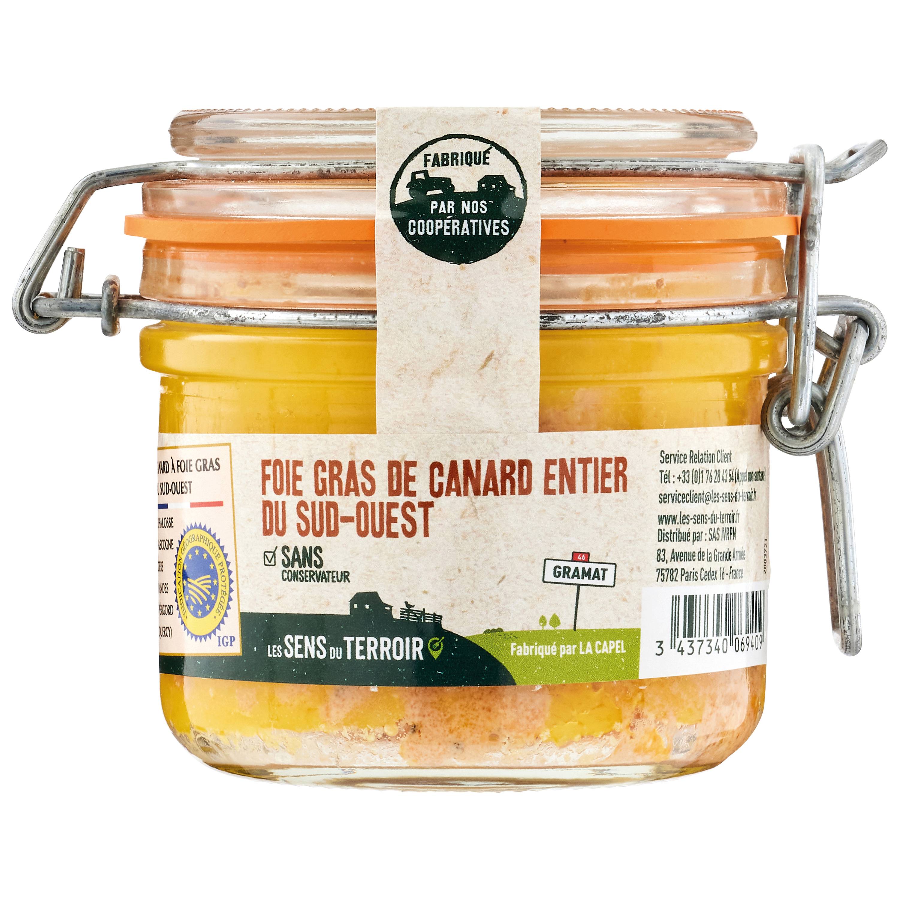 Les Sens du Terroir - Foie gras de canard du Sud-Ouest IGP 180 g - Les Sens du Terroir