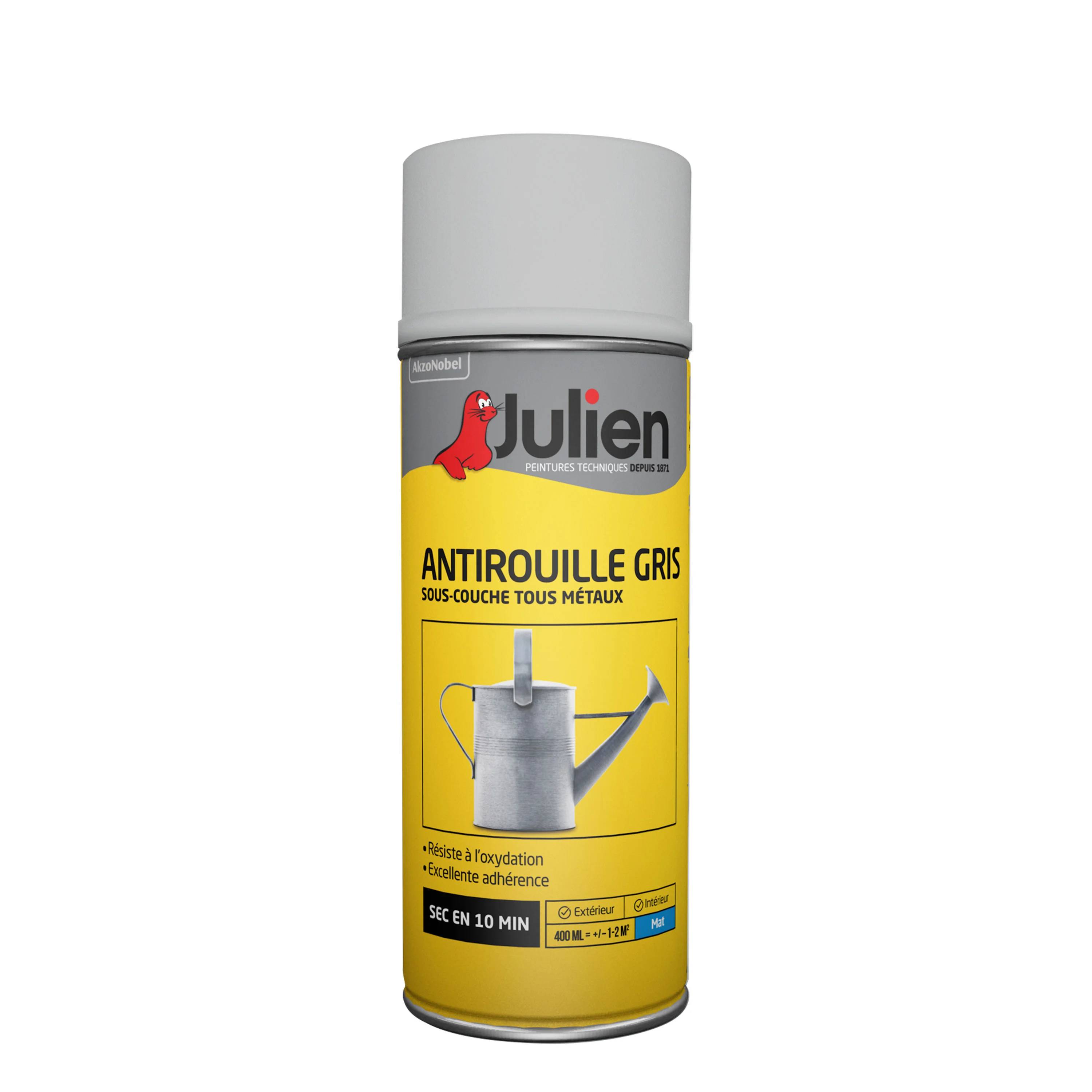 Antirouille gris aérosol 400 ml JULIEN - Image 2