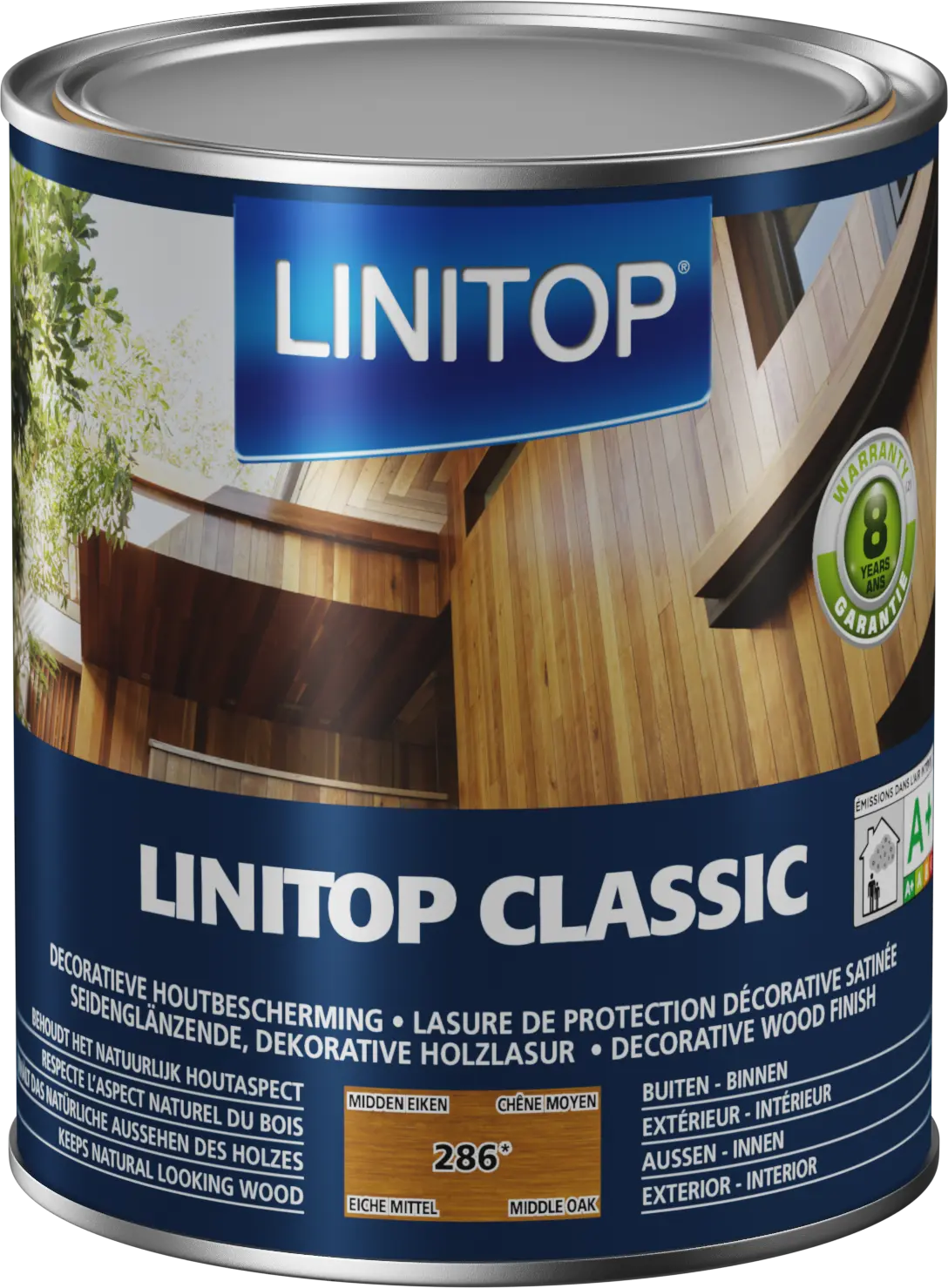 Lasure bois chêne moyen satin 1 l - LINITOP - Image 5