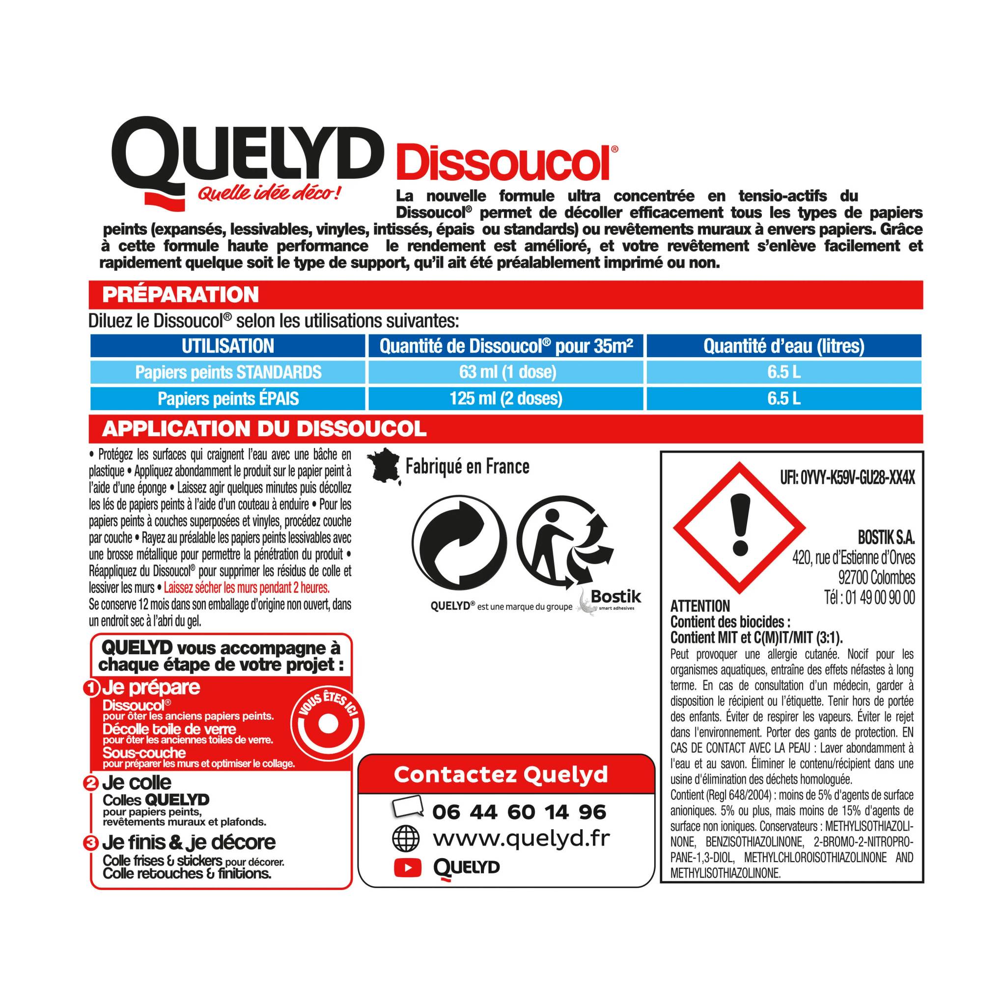 Décolleur papiers peints Dissoucol 500 ml - QUELYD - Image 3
