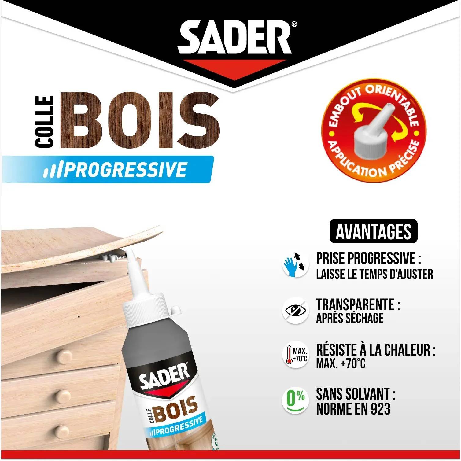Colle bois vinylique prise progressive 250g – SADER - Image 6