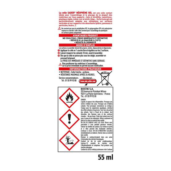 Colle néoprène gel 55 ml - SADER - Image 4