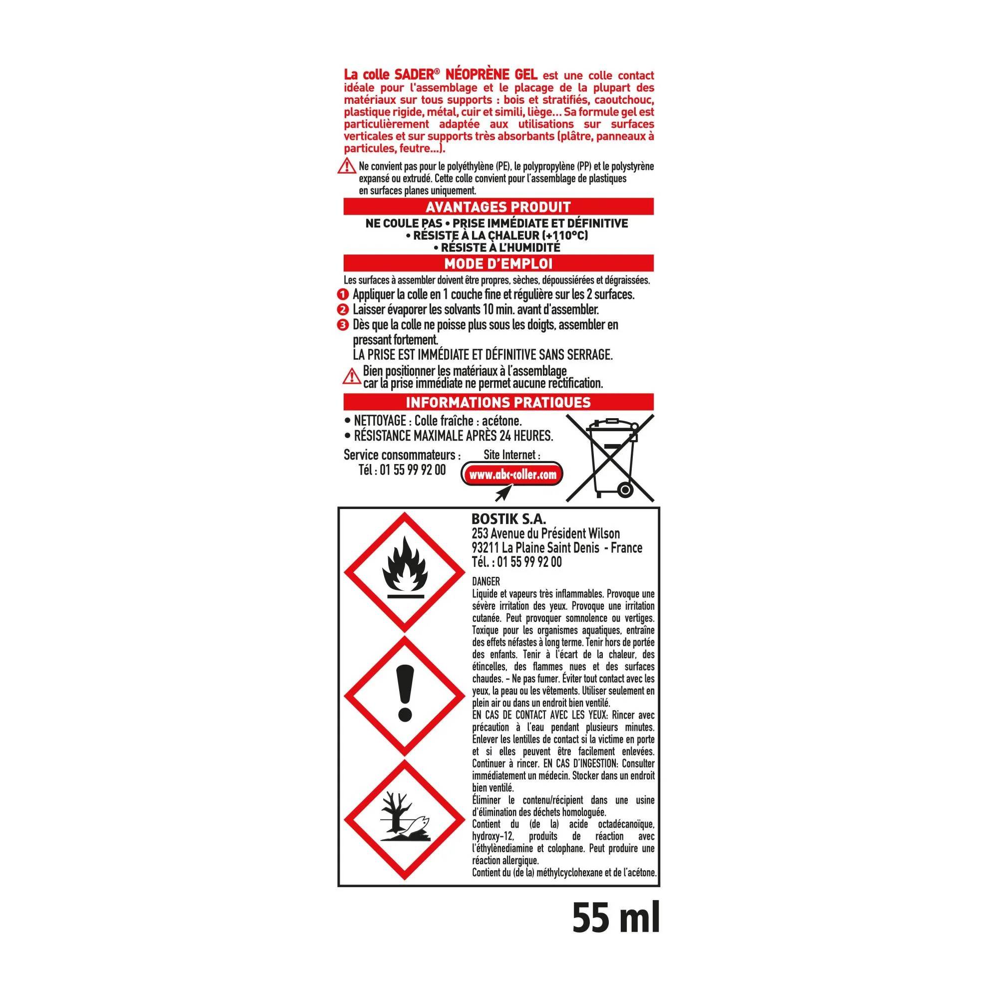 Colle néoprène gel 55 ml - SADER - Image 4