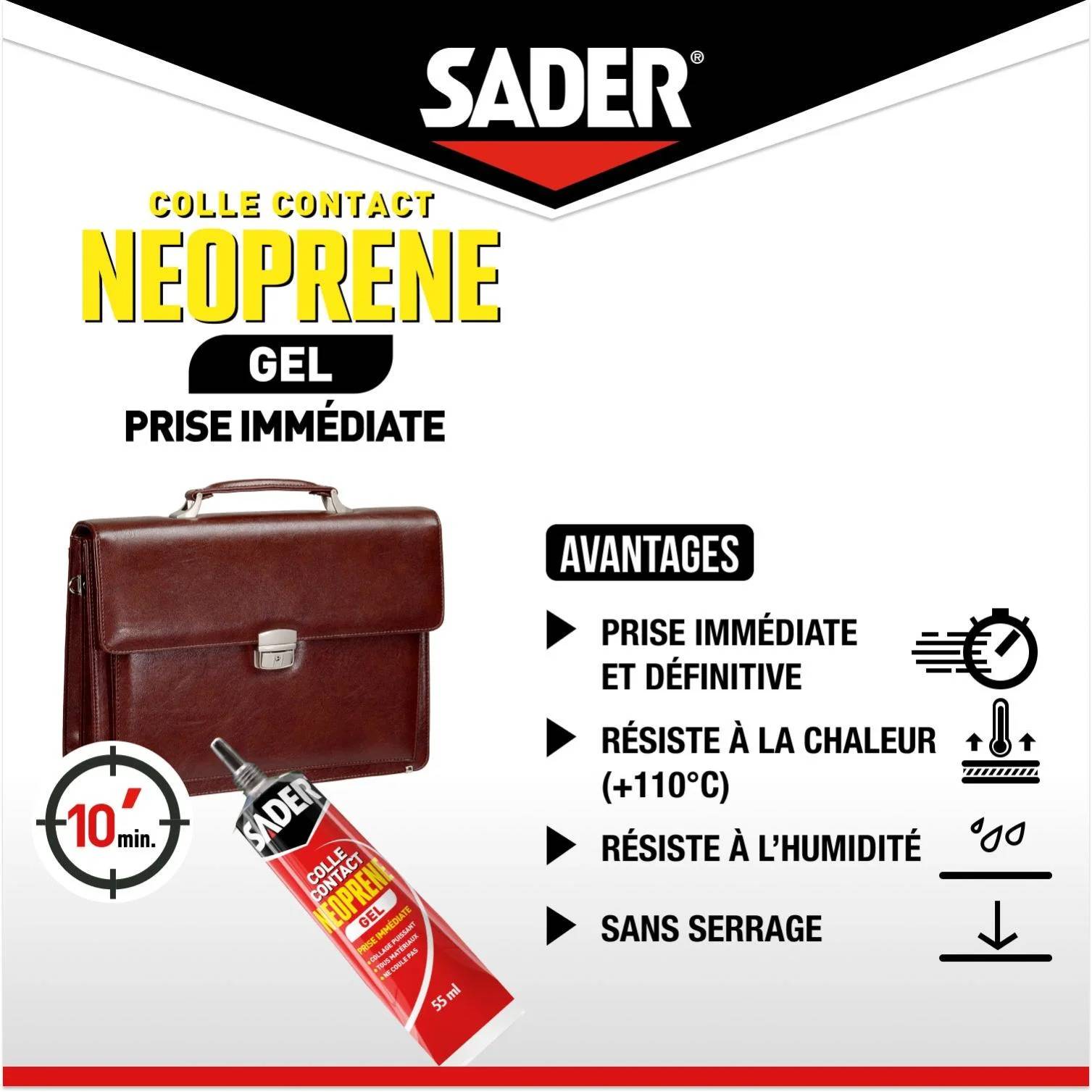 Colle néoprène gel 55 ml - SADER - Image 2