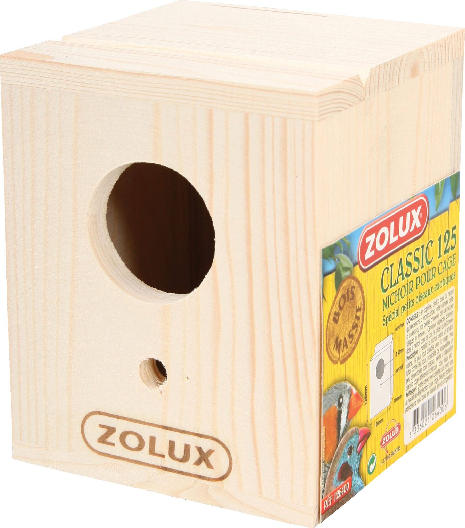 Zolux - Nichoir Bois Petit Oiseau Exotique – ZOLUX