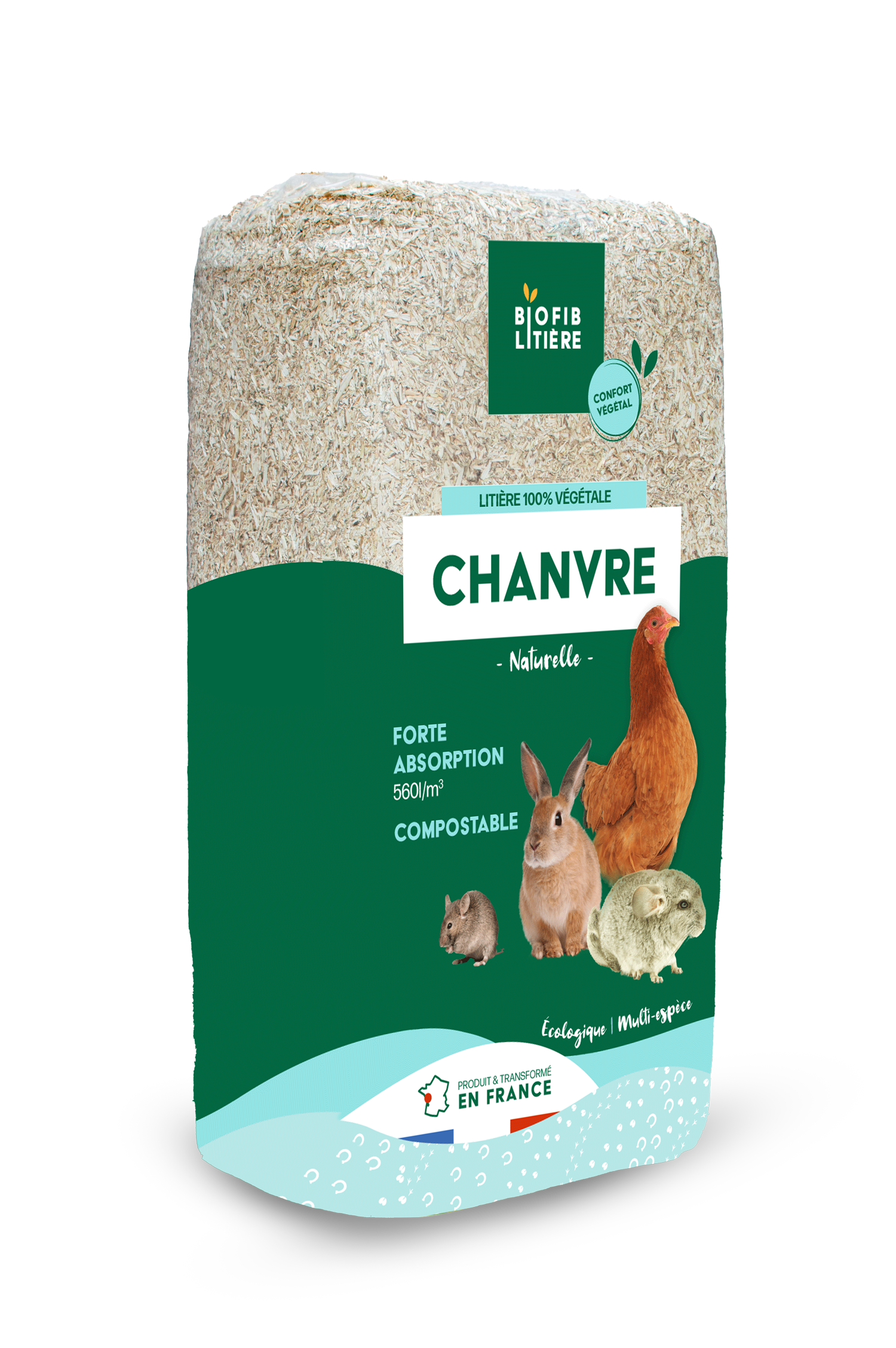 biofib litière de chanvre 18kg