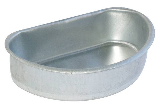 Abreuvoir-mangeoire demi-lune Zinc Gris – KERBL - Image 1