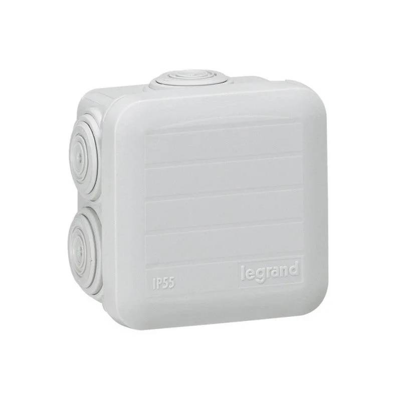 Boîte de dérivation plastique gris 7 embouts IP55 L.65 x l.65 x H.40 mm - LEGRAND