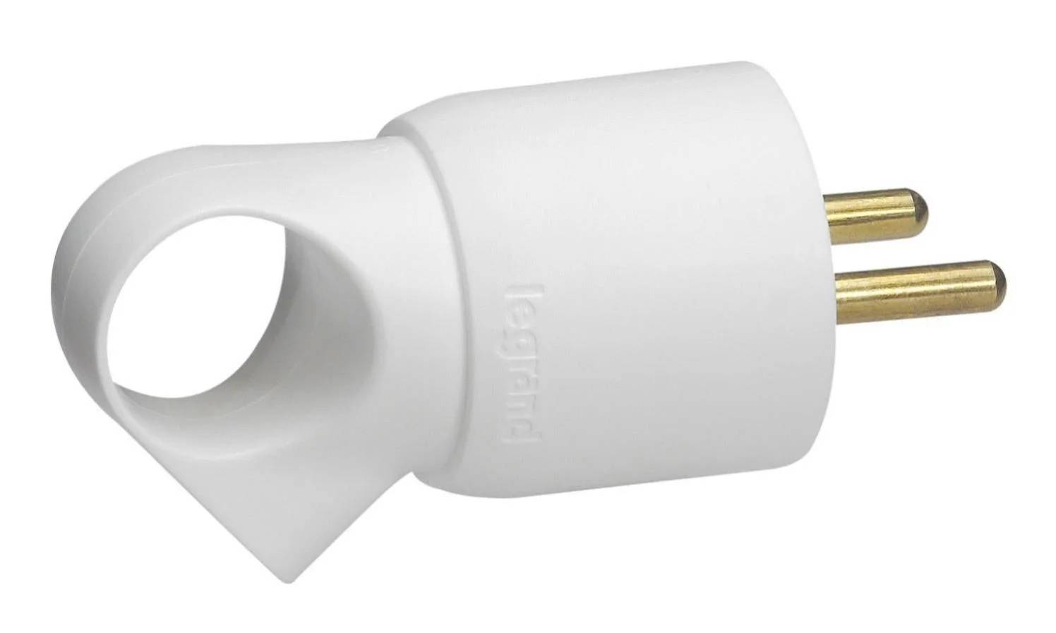 Fiche mâle plastique 2P+T 16A avec anneau blanc - LEGRAND - Image 2