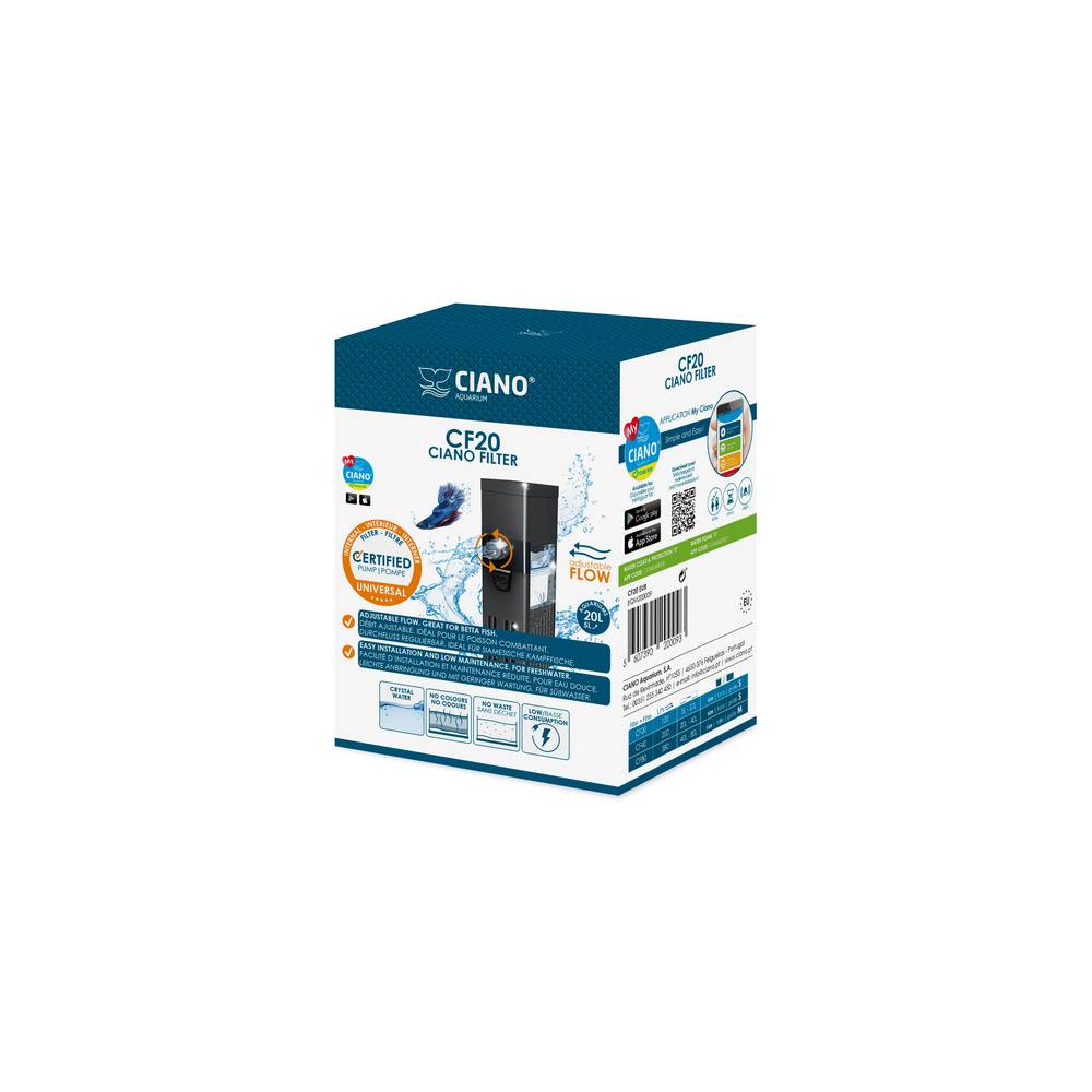 Filtre intérieur aquarium 5-20 L CF20 - CIANO - Image 3