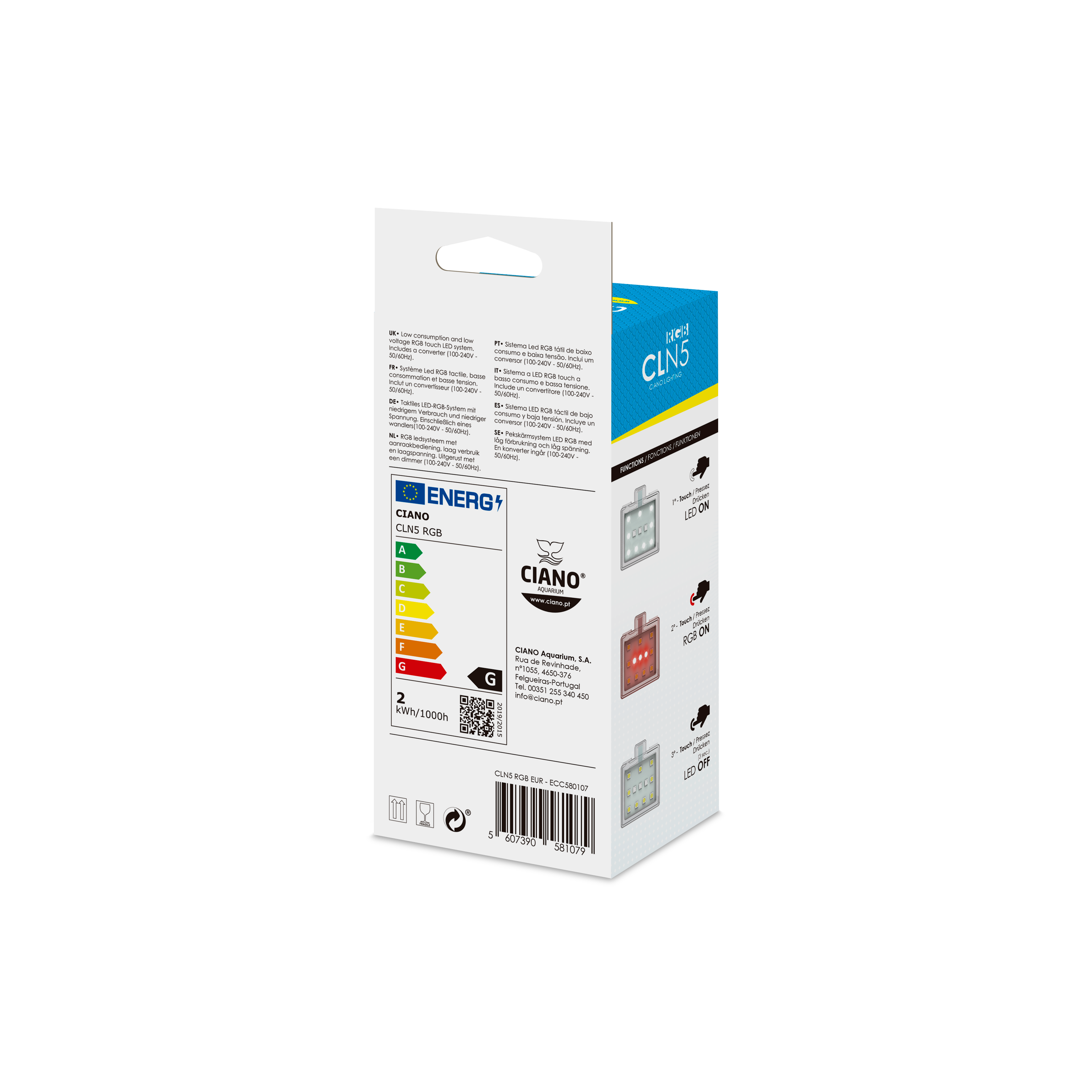 Eclairage LED Aquarium RGB Tactile Betta Nexus CLN 5 – CIANO - Image 4