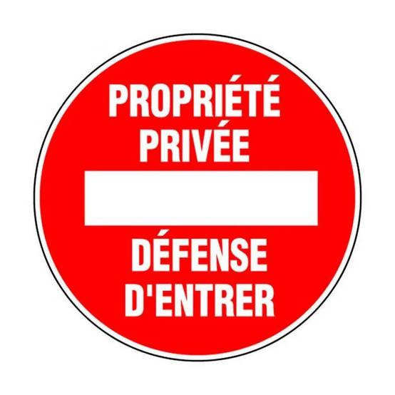 Disque interdiction PVC Propriété Privée Ø 18 cm – NOVAP