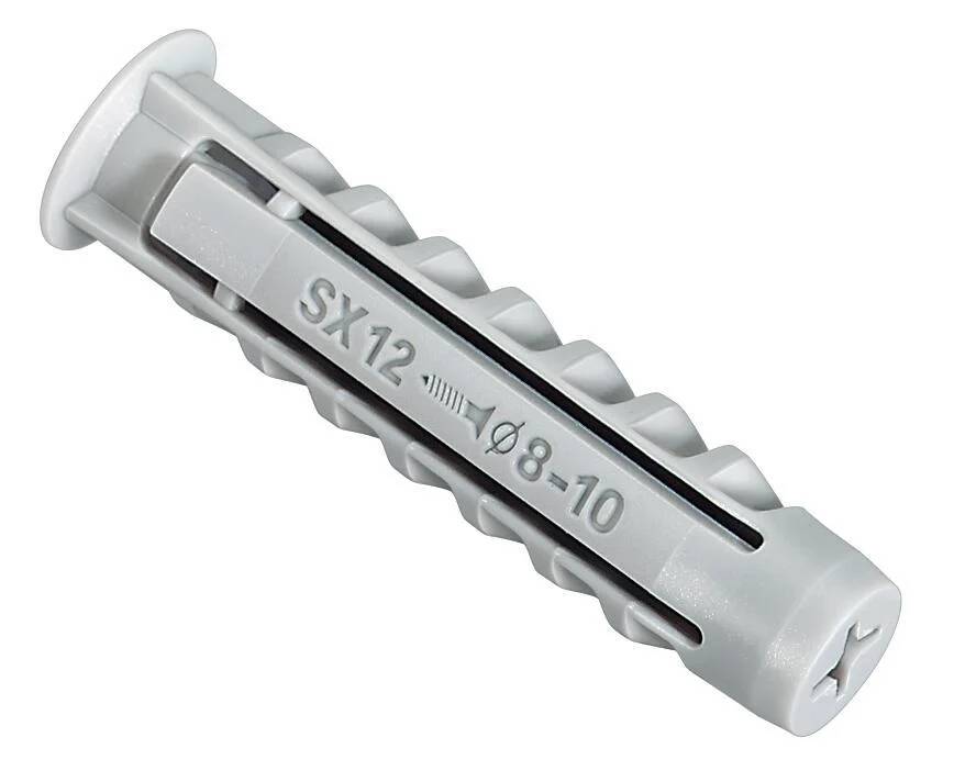 Cheville nylon avec collorette S 6x30 mm boîte de 100 grise - Fischer - Image 2