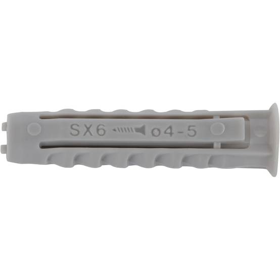 Cheville nylon avec collorette S 6x30 mm boîte de 100 grise - Fischer - Image 3