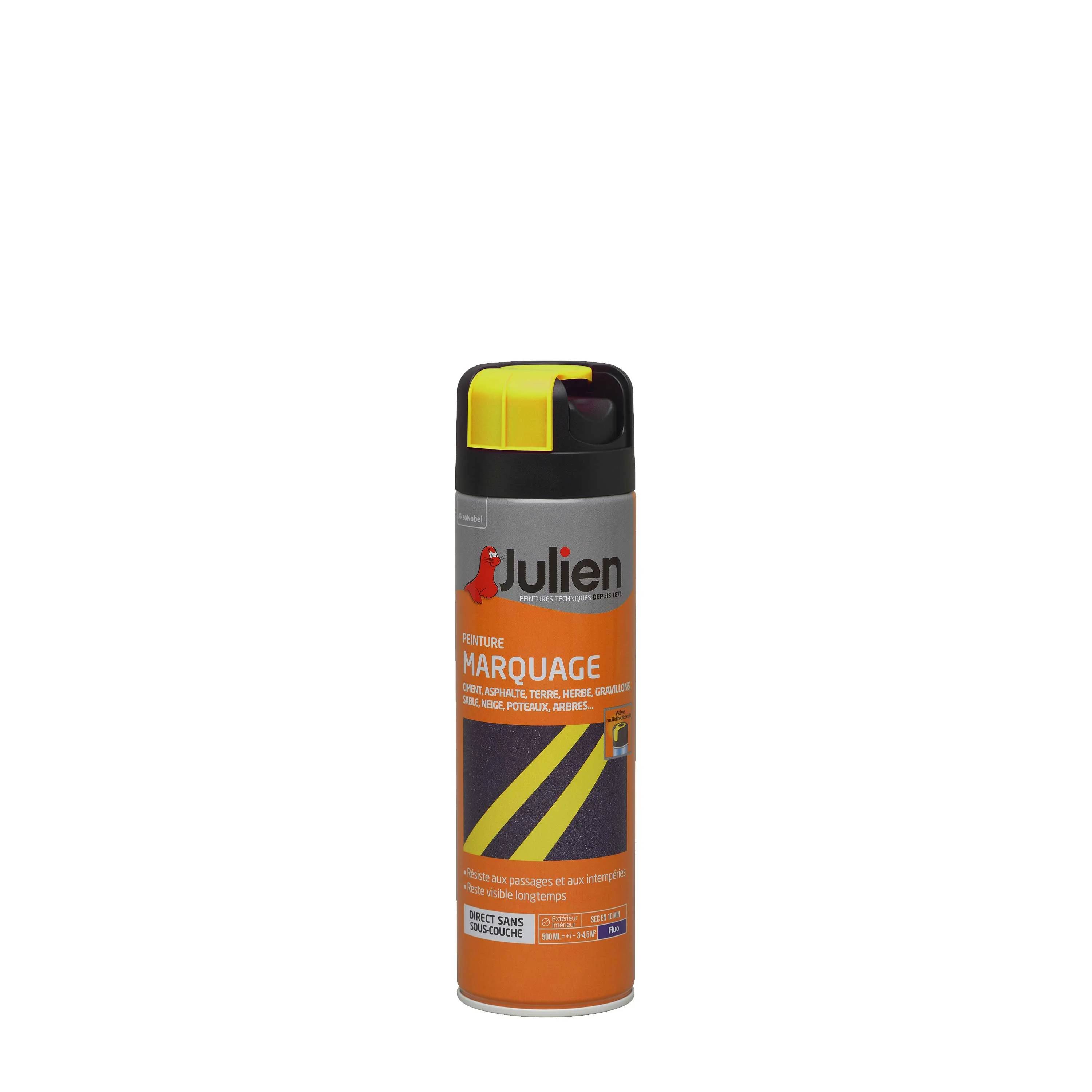 Aérosol marquage Peinture jaune fluo 500ml – JULIEN - Image 2