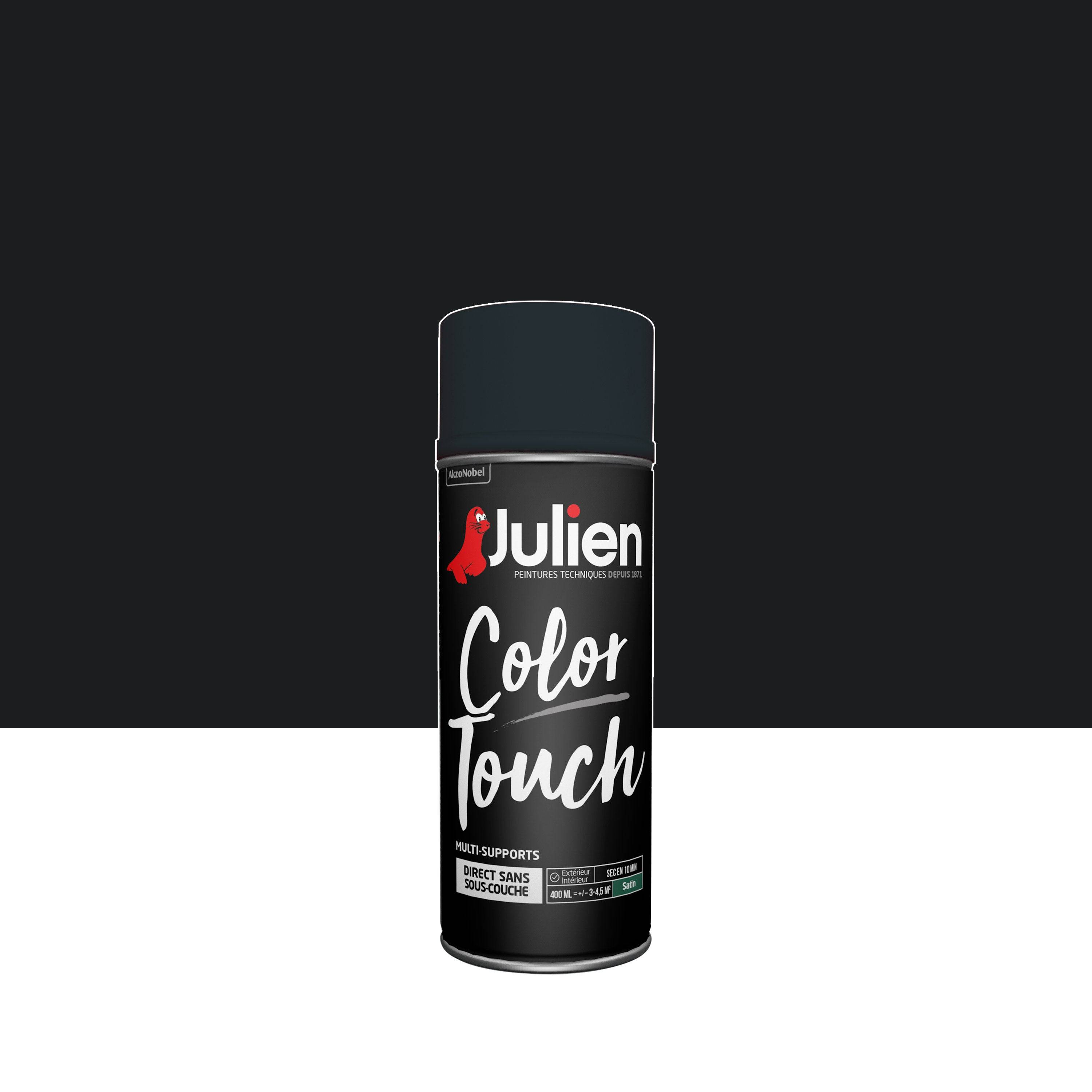 Bombe de peinture Color touch noir RAL 9005 satiné 400 ml - JULIEN