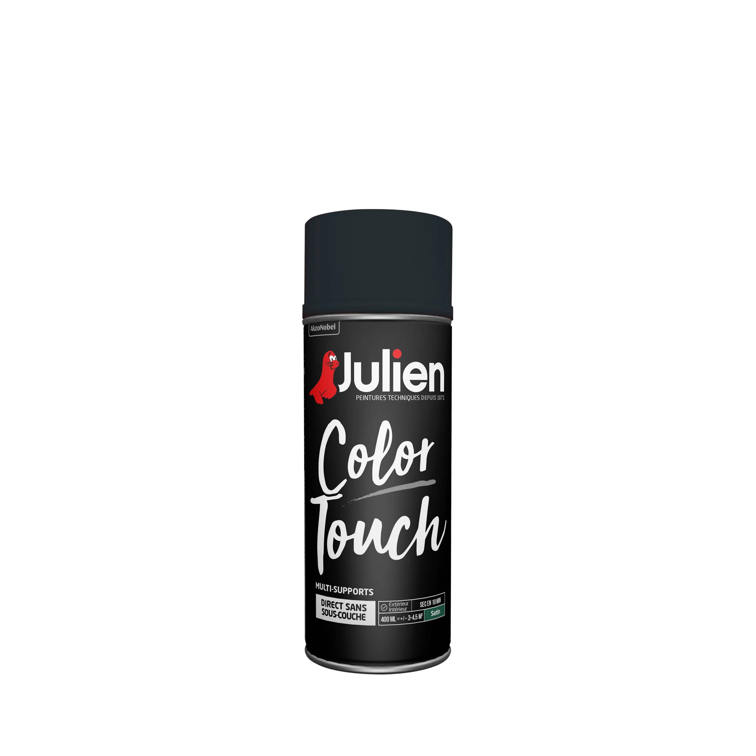Bombe de peinture Color touch noir RAL 9005 satiné 400 ml - JULIEN - Image 2