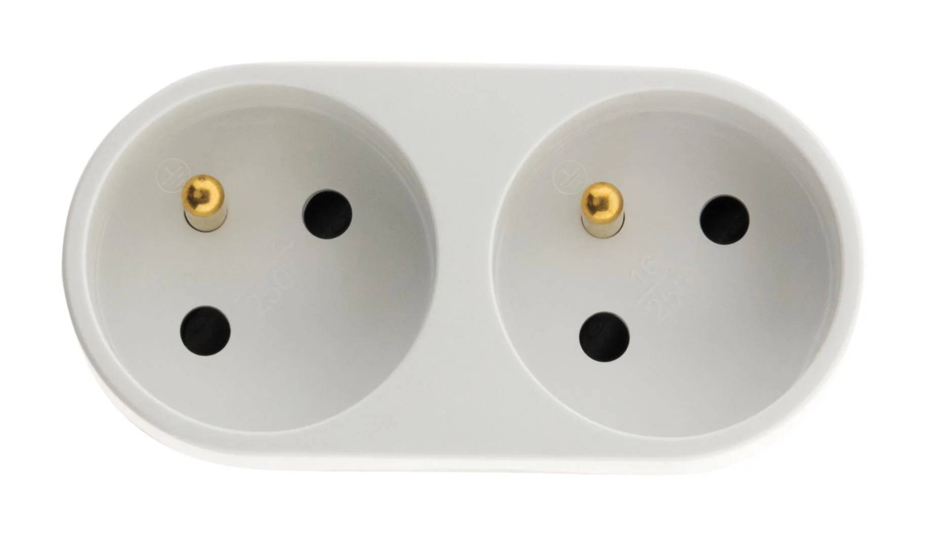 Biplite 2P+T 16A Verticale Blanc – ZENITECH - Image 3